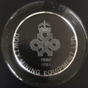 Dowty Mining Paperweight 1981 Herschel Systems Limited