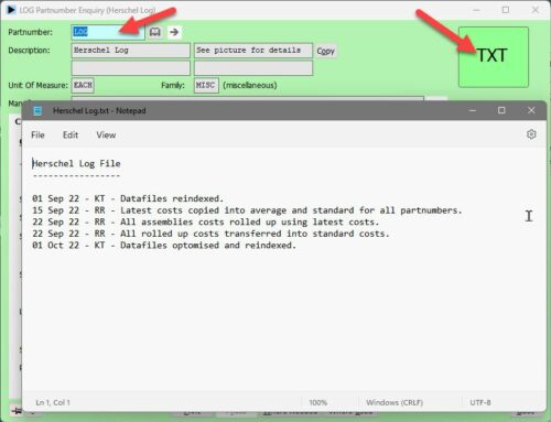 Adding a Log File to Herschel